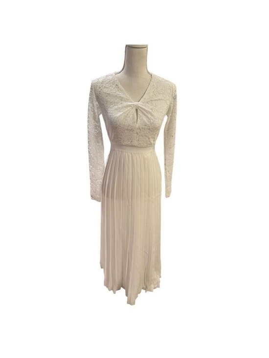 Little Mistress Dresses & Skirts - Little Mistress Women's White Lace Maxi Dress Formal Long Sleeve Size Small